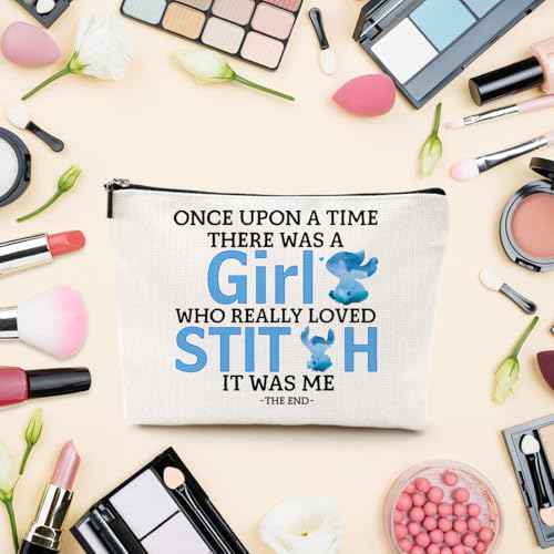 Cartoon Lover Gift Cute Cartoon Themed Cosmetic Make up Bag Travel Makeup Zipper Pouch Bag Birthday Gifts for Women Girls Friends