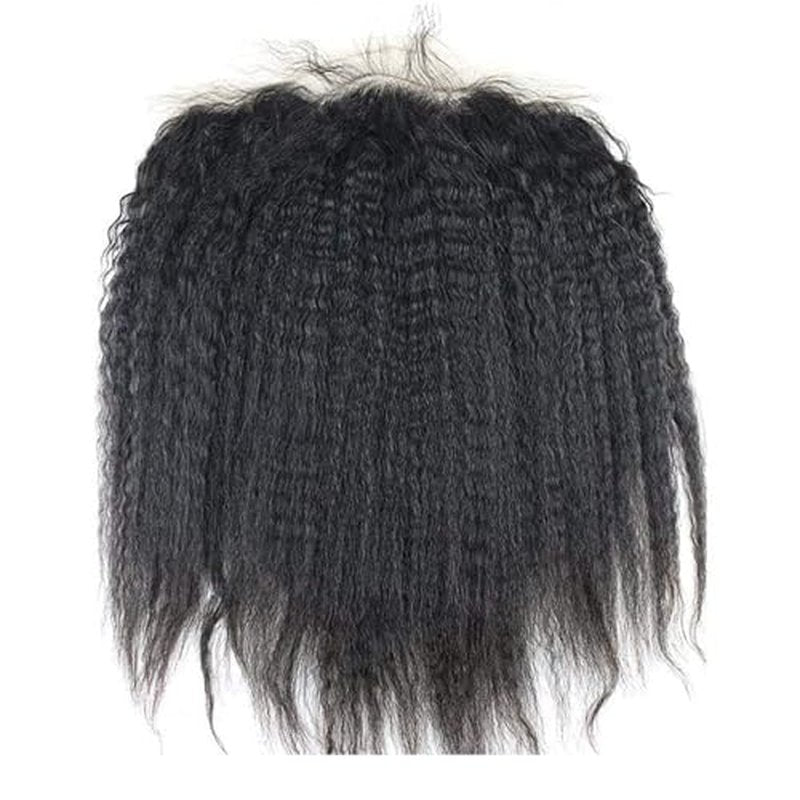 Dreambeauty 13¡¿6" Transparent Full Lace Frontal Closure Kinky Straight Ear to Ear Free Part Unprocessed Brazilian Virgin Human Hair Extensions With Baby Hair Bleached Knots Natural Color (20 Inch)