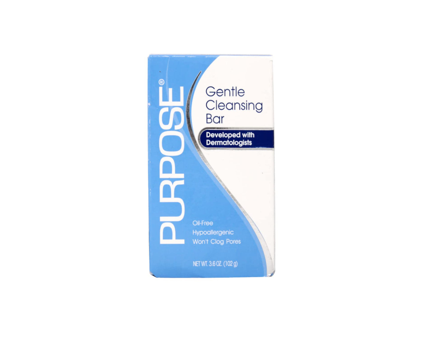 PURPOSE Gentle Cleansing Bar, Gentle As Water, All Skin Types, For Sensitive & Dry Skin, Oil-free, Hypoallergenic, Sulfate-Free, 3.6 oz Bar (6 Pack)
