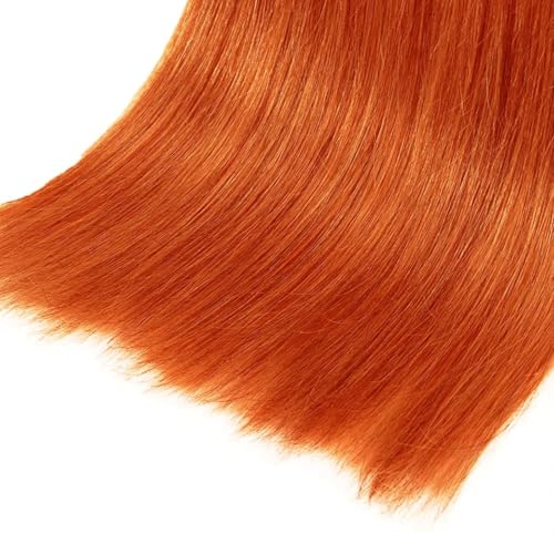 Brazilian Human Hair Bundles 16 18 20 inch Orange Straight Bundles 350 Color Ginger Orange Unprocessed Virgin Quick Weave Hair for Black Women