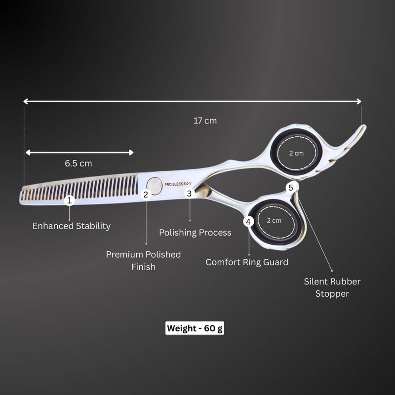 Hair Thinning Scissors - 6" Stainless Steel Blending Shears with 32 Teeth | Professional Razor Edge Tool for Barbers & Stylists