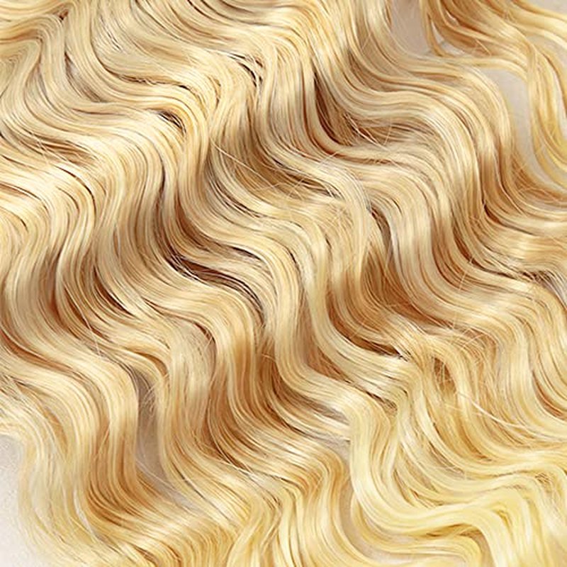 28 28 28 inch 613 Human Hair Bundles Blonde Deep Wave Bundles P27/613 Human Hair Bundle 27 Mixed With 613 Color