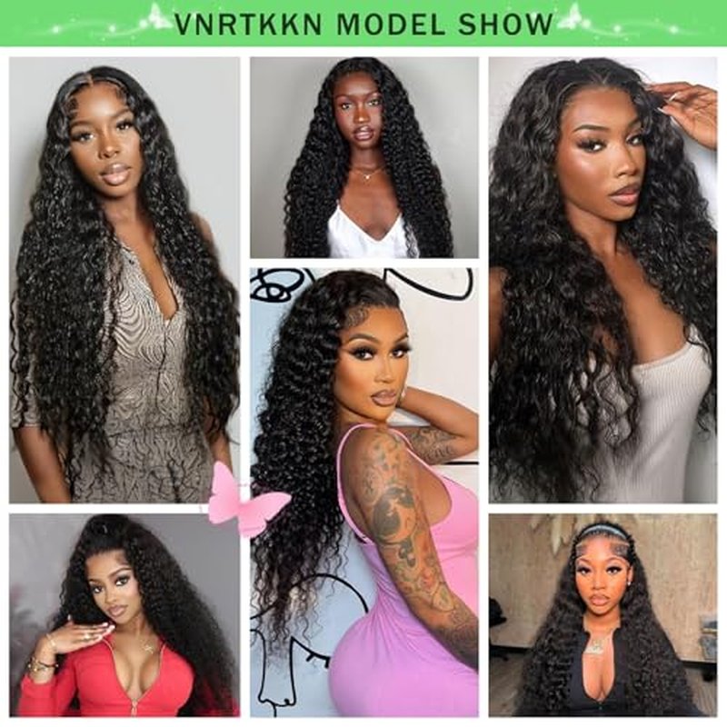 13x6 Lace Front Wigs Human Hair 200% Density Deep Wave Wig for Women 22 Inch HD Transparent Deep Wave Lace Front Wigs Human Hair Glueless Wet and Wave Human Hair Wig Pre Plucked Curly Human Hair Wig