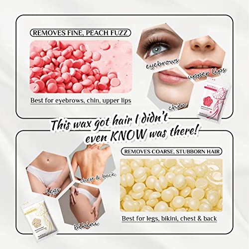 KOTAMU Wax Kit Pink Digital Hair Removal Waxing Kit for Women & Men Hot Wax Warmer Pot for Face, Eyebrow, Body, Brazilian, Bikini, Sensitive Skin Waxing Machine with 25 Accessories for Home Salon