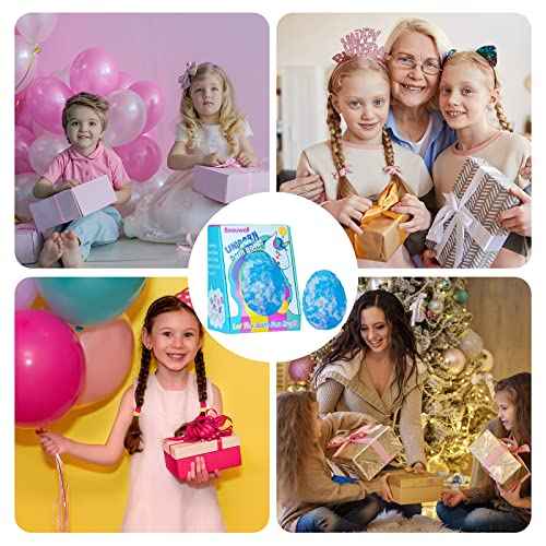 Bath Bombs for Kids, XXXL Bath Bombs with Surprise Inside Unicorns Gifts for Girls, Natural Organic Kids Bubble Bath, Christmas Stocking Stuffers for Kids Christmas Gifts