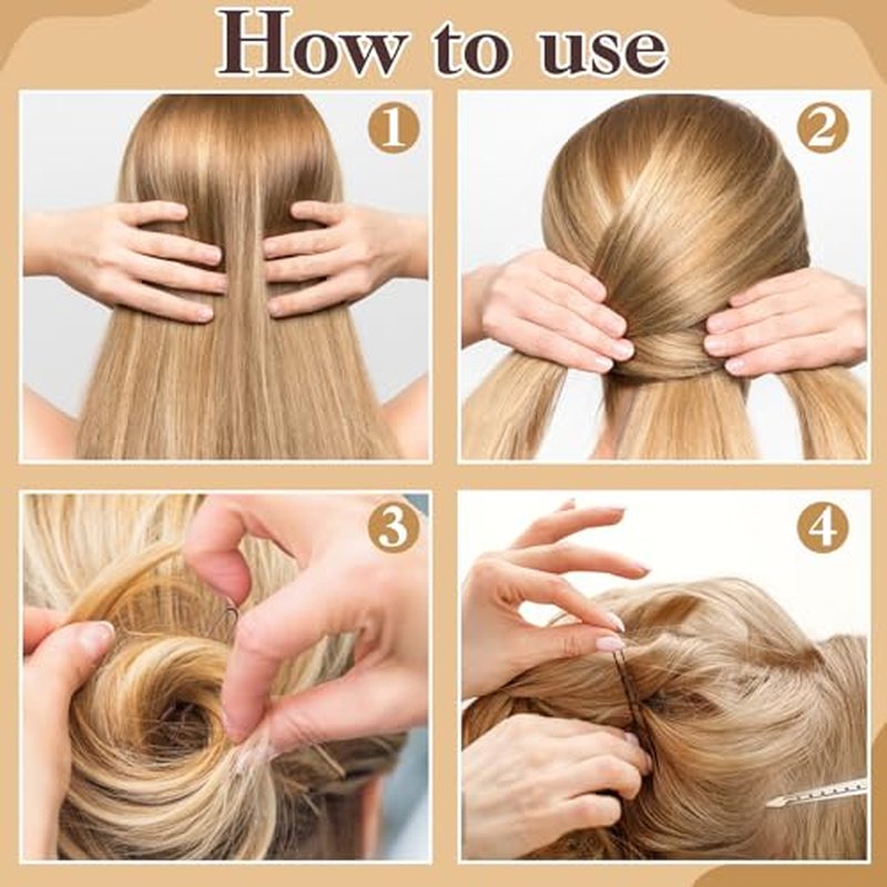 400 Pcs Bobby Pins Set, 2 Inch Hair Pins for Women Girls and U-Shaped Pins for Buns, 5 Colors Brown Blonde Black Styling Pins With Storage Box