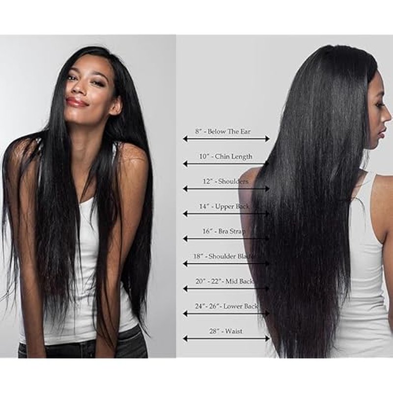 Straight Human Hair Bundles 12 14 16 18 Inch 4 Bundles Human Hair 100% Unprocessed Brazilian Virgin Hair Bundles Weave Human Hair Extensions For Women
