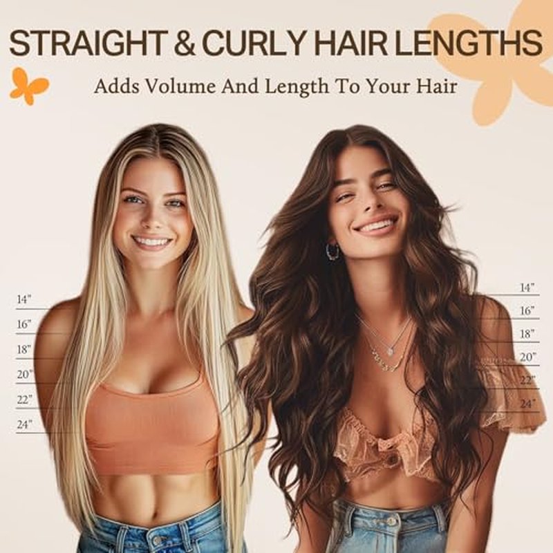 DOORES Hair Extensions Real Human Hair, Jet Black 120g 22 Inch, Wire Hair Extensions Adjustable Size Straight Long Hair Extensions Remy Hair Invisible Hairpieces for Women