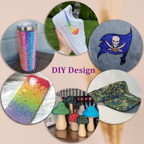 30000Pcs Resin Jelly Rhinestones for Bedazzling, Multicolor 3mm Flatback Gems for Diamond Art, Bedazzler Kit with 3Pcs 10ml B7000 Jewelry Glue for Nail Art Crafting Book Makeup