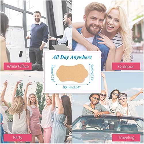 Underarm Sweat Pads, 28 Pcs Invisible Self-adhesive Cotton Armpit Antiperspirant Sticker, Disposable Anti Perspiration Absorbent Deodorant Prevention Pad, for Women and Men Non Sweat Armpit Protection