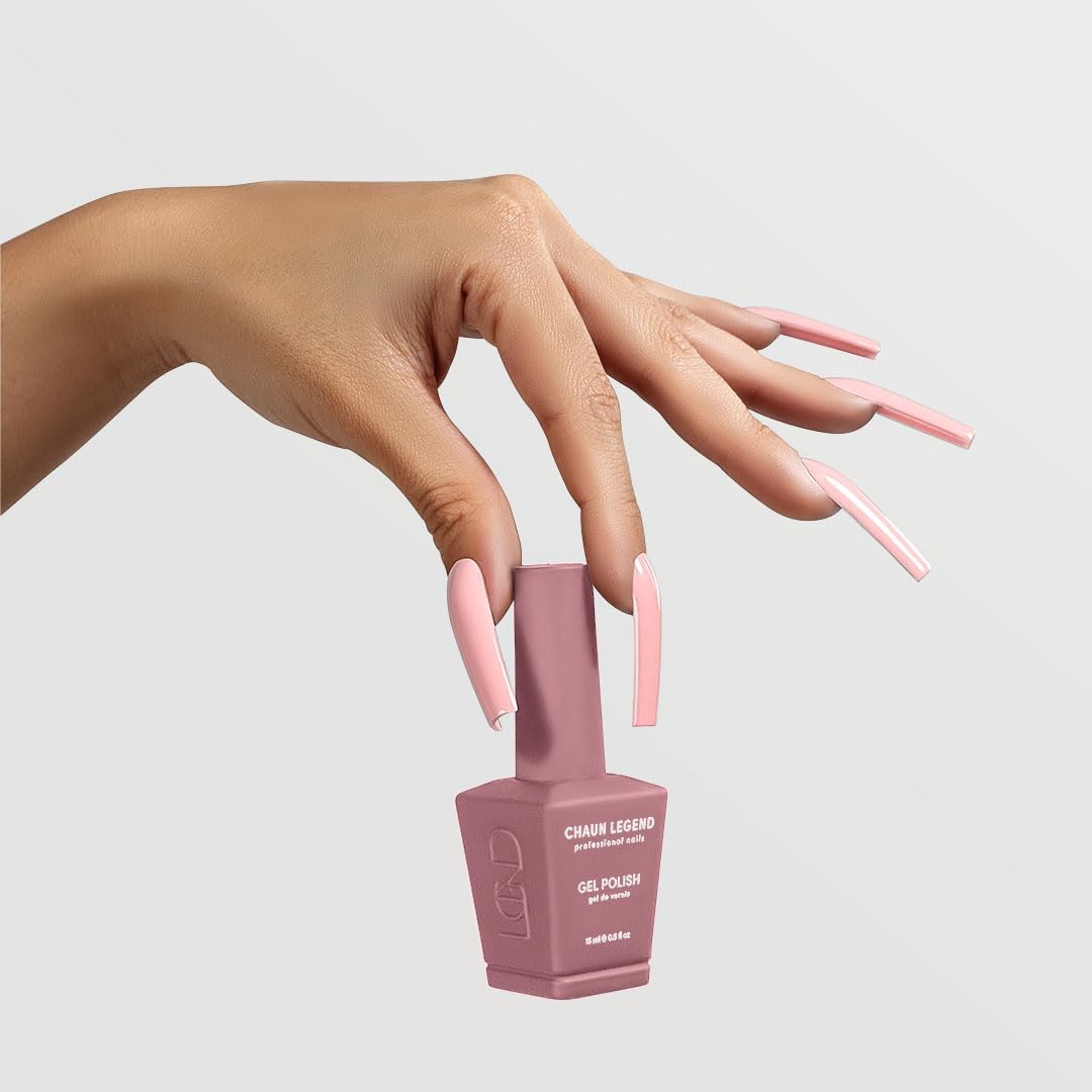 Chaun Legend UV Gel Nail Polish, 0.5 Ounce Long Lasting Salon Quality, Bubble Free Professional Manicures, Quick Dry High Shine, Sheer Thought LG5003 (sheer pink nude)