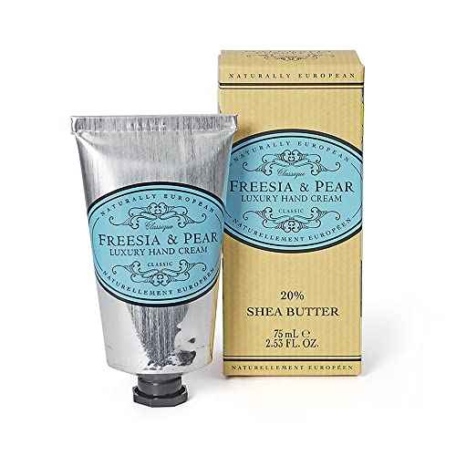 THE SOMERSET TOILETRY COMPANY LIMITED Naturally European Freesia & Pear Luxury Hand Cream Boxed 20% Shea Butter - 75ml | Combats Dry Skin For Those Hardworking Hands, Shea Butter