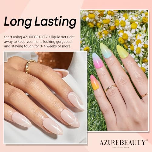 AZUREBEAUTY Dip Powder Base Coat 15 ml for Nail Dipping Powder Set French Nails Art Manicure Beginner DIY Salon