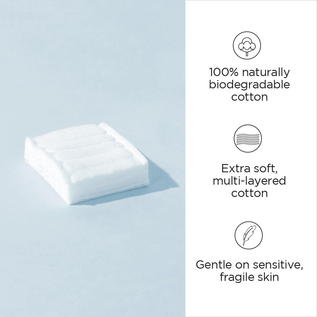 Diane Cotton Squares for Face & Skincare, 100% Pure Cotton for Makeup Removal, Toner Application, Nail Polish Removal & Facial Cleansing, Durable Multi-Layer Textured Squares, Gentle on Skin 160-count