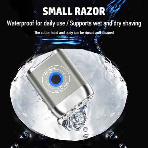 Mini Electric Shaver, 2025 New Upgrade Pocket Dual-Head Electric Shaver, Travel Portable Beard Trimmer for Men, Waterproof Mini Razor, USB C Rechargeable (Silver)