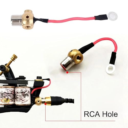 Coil Tattoo Machine Hook Cord to RCA Female Jack Connector Mount Adapter Plug Line Converter for Tattoo Coil Machine Gun DIY Parts