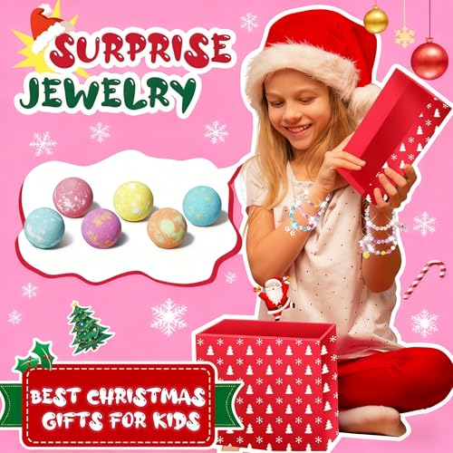 Unicorn Bath Bombs for Kids Girls with Bracelet Inside, sanyi Bubble Bath Toys Birthday Stocking Stuffers Christmas Gifts for 4 5 6 7 8 Year Old Girl Daughter Granddaughter