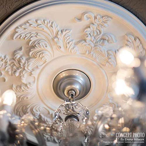 Ekena Millwork CM09BN Benson Ceiling Medallion, 9"OD x 4 1/8"ID x 5/8"P, Primed