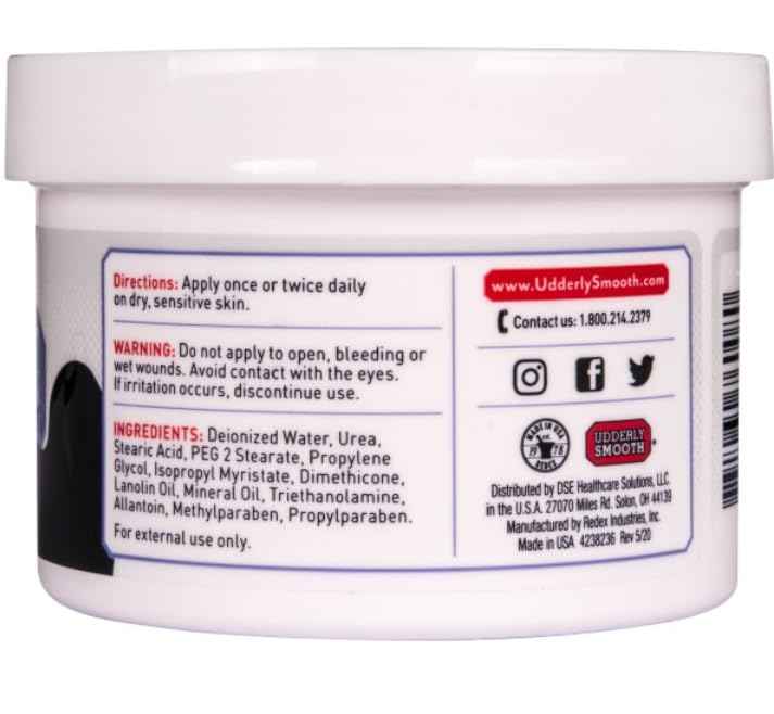 Udderly Smooth Extra Care 10 Hand/Body Deep Moisturizing Cream with 10% Urea, Unscented, 8 Ounce (Pack of 2)