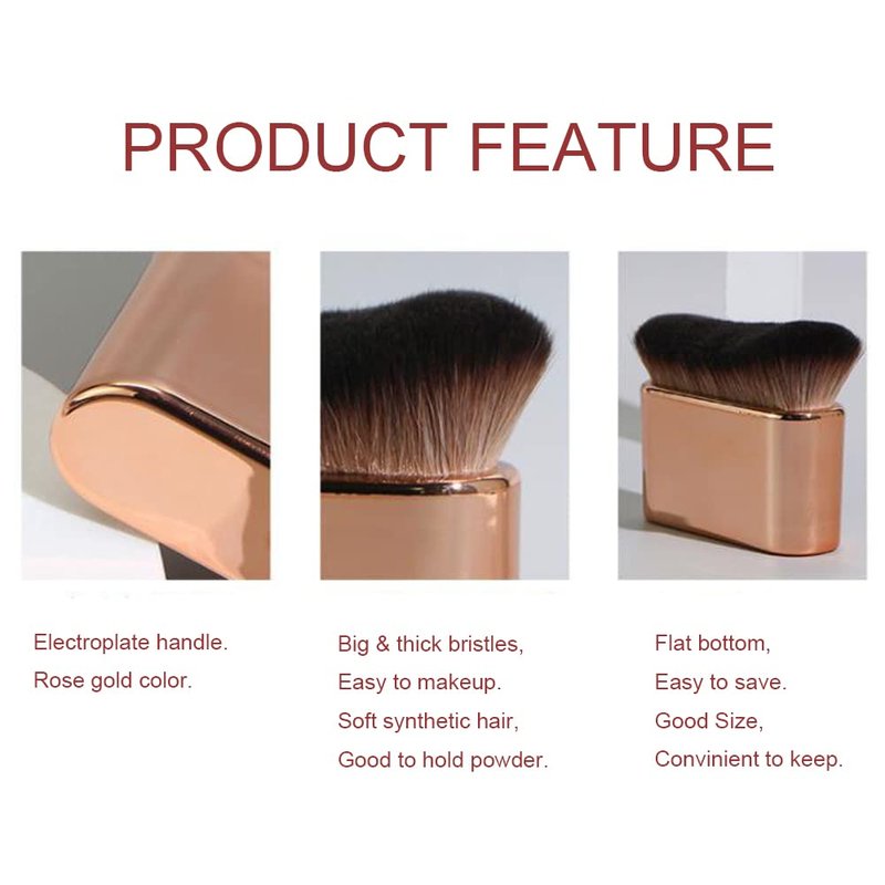 Self Tanning Blend Brush - Professional Kabuki Brush for Face & Body | Rose Gold Finish