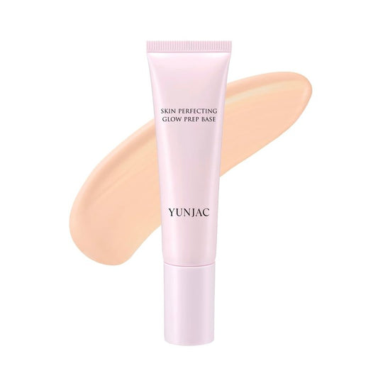 YUNJAC Skin Perfecting Glow Prep Base (1.01 fl oz) – Lightweight Primer with Niacinamide, Vitamin E & Fermented Green Tea, Silicone-Free Formula for Smooth, Radiant, and Long-Lasting Skin Finish