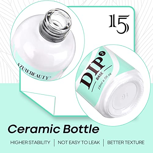 AZUREBEAUTY Dip Powder Base Coat 15 ml for Nail Dipping Powder Set French Nails Art Manicure Beginner DIY Salon