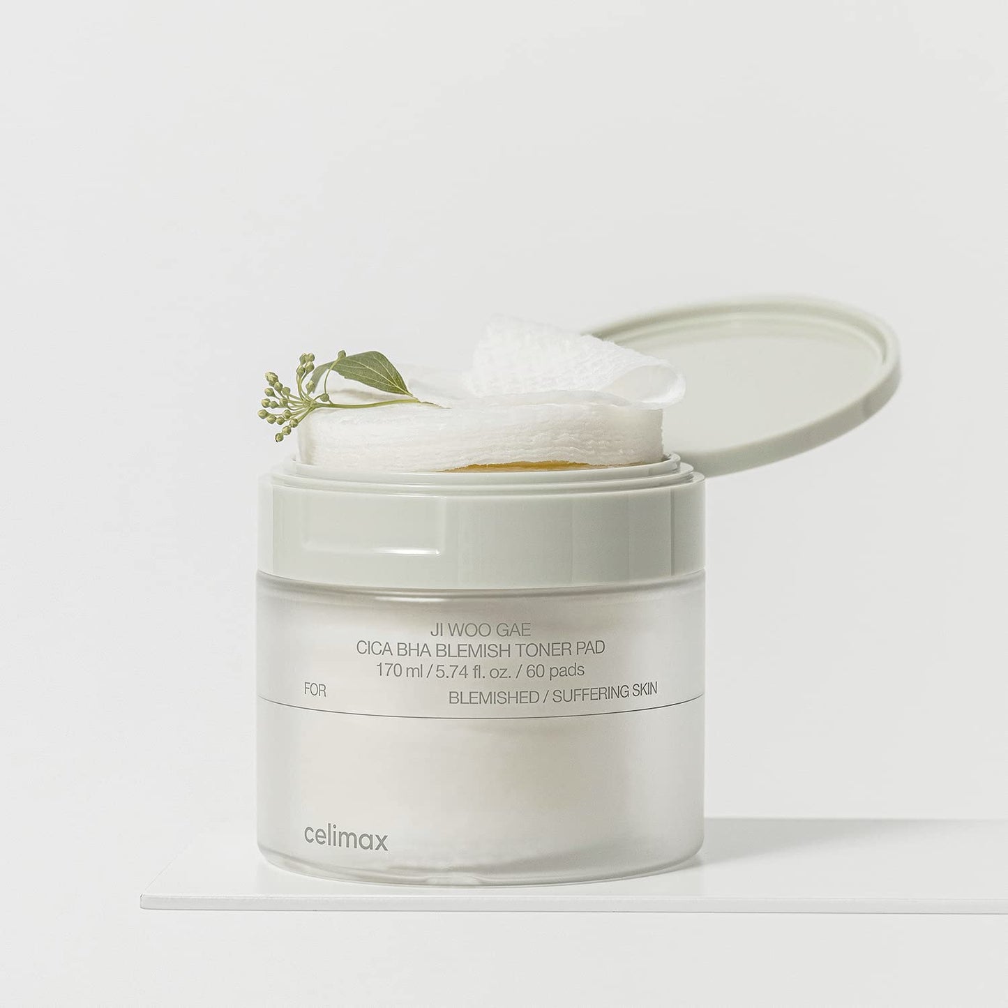 celimax Ji.Woo.Gae Heartleaf BHA Peeling Pad(60 pads) + Ji.Woo.Gae Cica BHA Blemish Toner Pad (60 Pads) Bundle