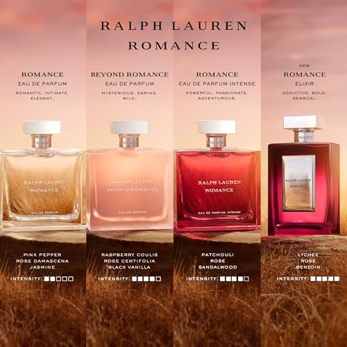 Ralph Lauren - Romance Discovery Womens Perfume Set ($91 Value) - With Romance Eau de Parfum, Elixir, & Beyond Romance - Travel Size, 0.3 Fl Oz Each
