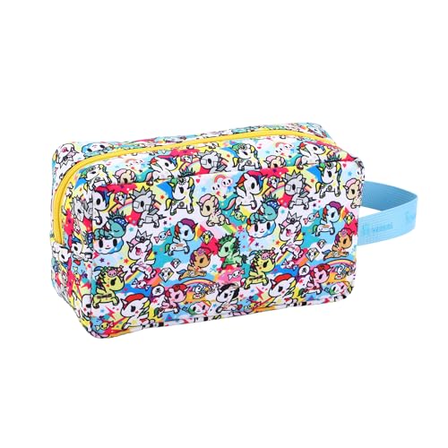 Tokidoki Unicorno Travel Makeup Bag for Women,Cute Large Capacity Cosmetic Pouch Cartoon Portable Makeup Toiletry Bag for Traveling Work Office (Colorful)