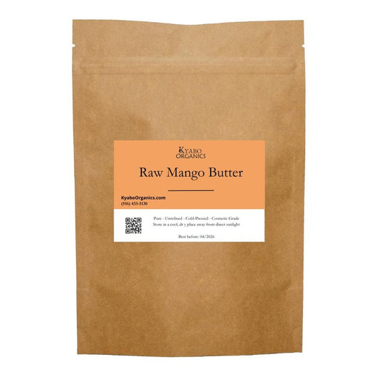 Kyabo 3Lbs MANGO BUTTER PREMIUM Organic Unrefined Raw Virgin 100% Pure Cold Press Grade A Non GMO 100% Natural For Skin BodyCare Beauty Moisturizer DIY For Body Butters, Soap Making,Lotions, Creams…