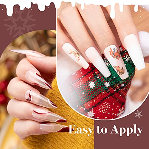 Beetles Winter Gel Nail Polish - 6 Colors Burgundy Red Brown Champagne Gold Brown Gel Polish, Soak off Uv Lamp Nail Manicure Kit DIY Gifts for Women