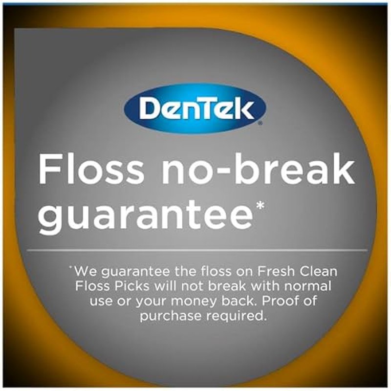 DenTek Complete Clean Easy Reach Floss Picks, No Break & No Shred Floss, 75 Count (Pack of 12)