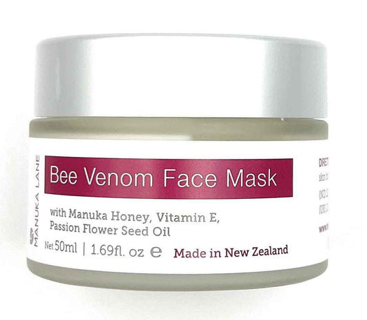 Manuka Lane, Bee Venom Face Mask, with Natural Honey, Vitamin E, Passion Flower Seed Oil, Net 50ml