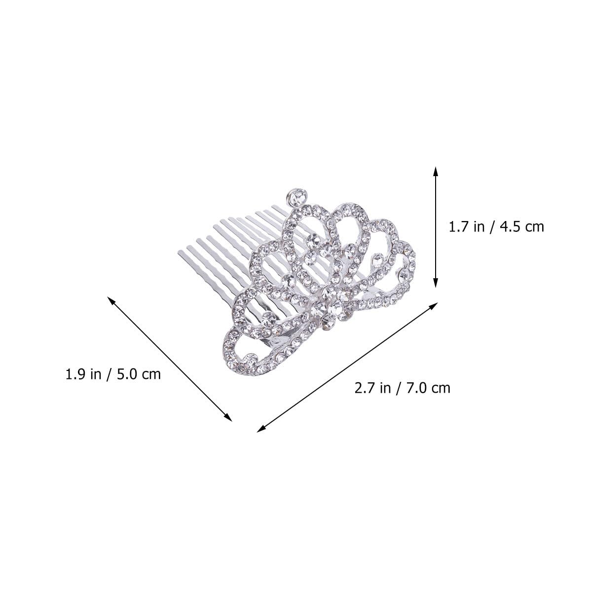 12Pcs Rhinestone Mini Crown Hair Combs | Princess Tiaras for Girls, Wedding & Birthday Party Accessories
