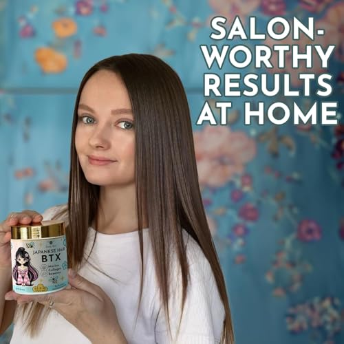 Hair Mask for Damaged Hair Japanese - 16.9?oz | Thermal Activated Keratin & Collagen Treatment with Beeswax & Seaweed, Deep Repair, Frizz Control, Intense Hydration, Formaldehyde-Free, Long-Lasting