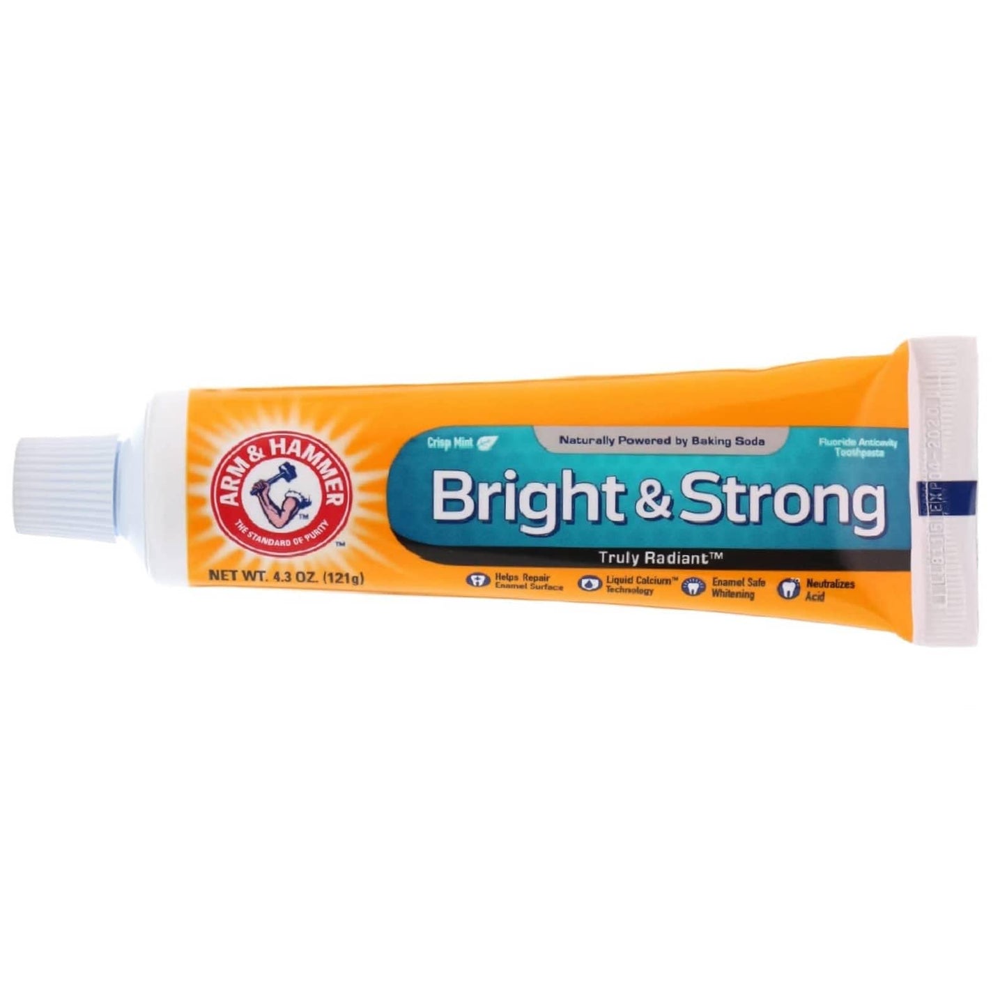 ARM & Hammer Truly Radiant Whitening & Enamel Strengthening Fluoride Toothpaste, Fresh Mint, 4.3 oz (Pack of 5)