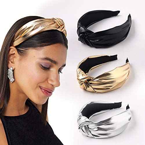 Ivyu Headbands Women Hair Head Band- Knotted Wide Turban headband Fashion Cute Hairbands Hair Accessories for Girls and Women (YHHFG-017)