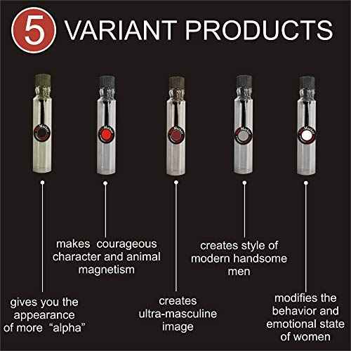 Cologne for Men with Pheromones - 5 Male Oil Perfumes x 2ml -Oil Perfume Set for Man - Great Holiday Gift
