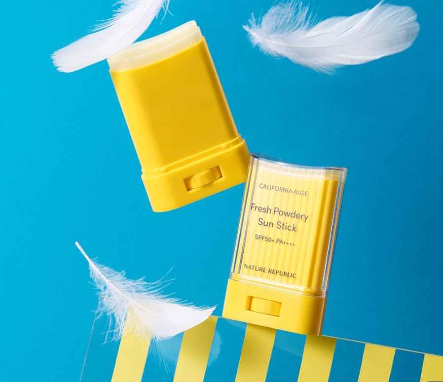 BC233 California Aloe Fresh Powdery Sun Stick, Suncream, Sunscreen SPF50+ PA++++ (24g 0.77 oz), 1 Count (Pack of 1)