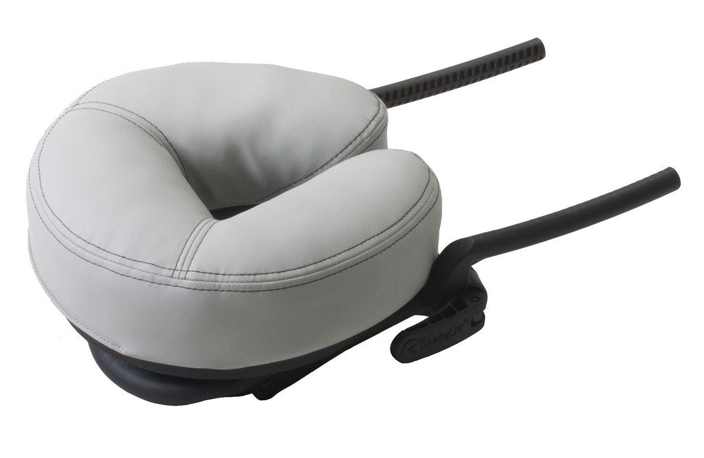 EARTHLITE Massage Table Face Cradle FLEX-REST - Self-Adjusting, Flexible Platform with Strata Memory Foam Face Pillow, Sterling