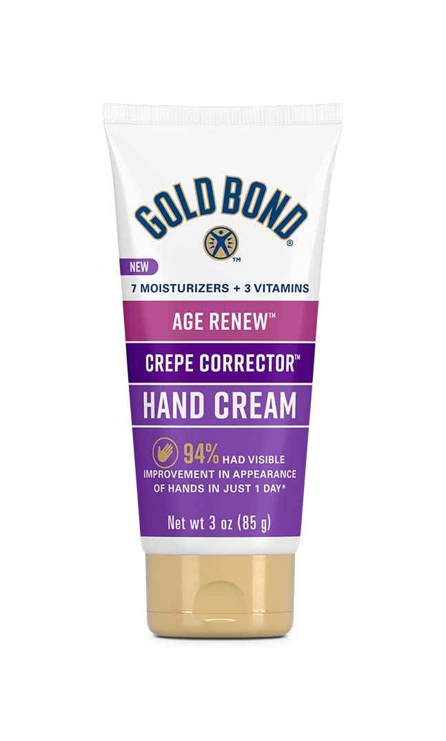 Gold Bond Age Renew Neck & Chest Firming Cream, 2 oz. & Hand Cream for Crepey Skin, 3 oz.