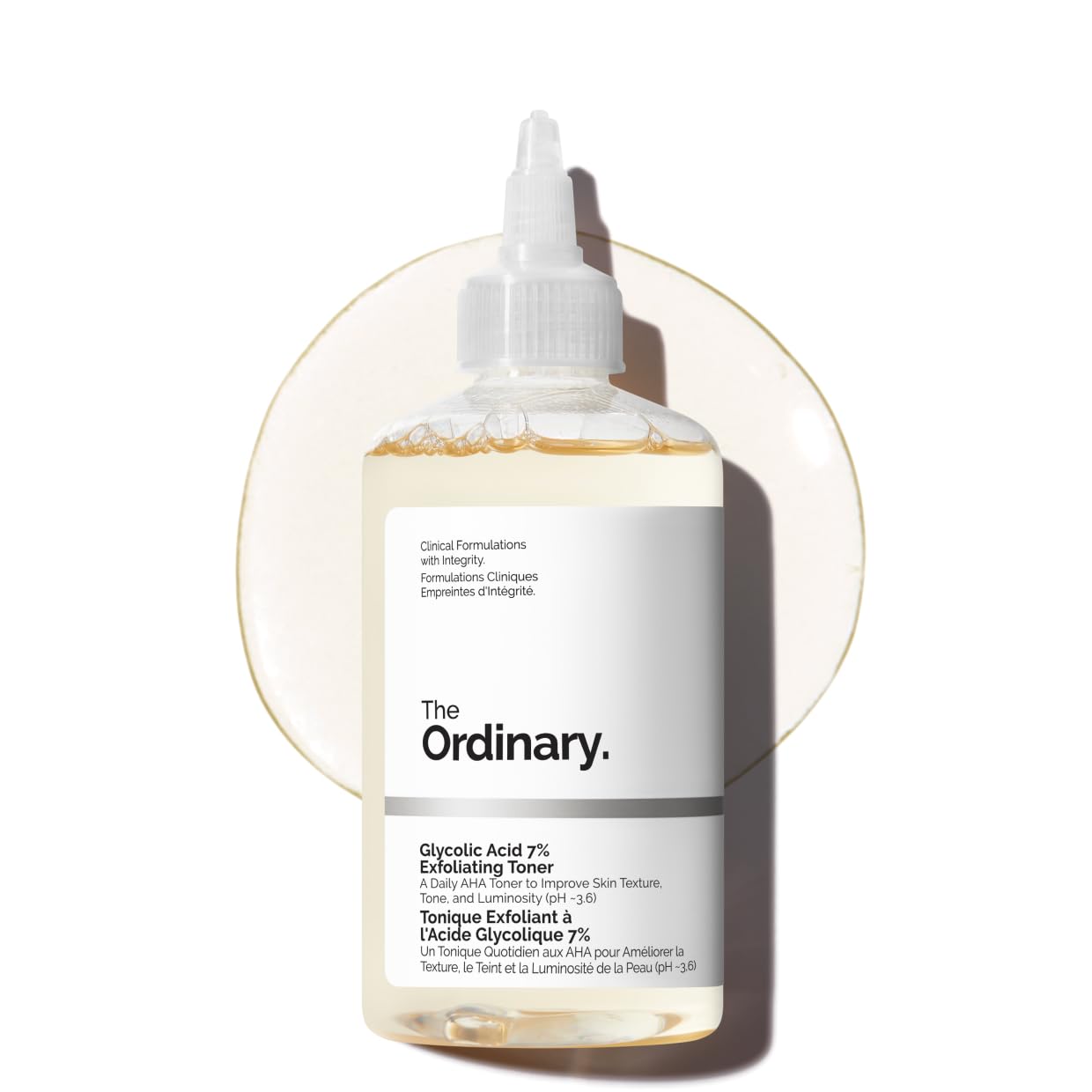 The Ordinary Glycolic Acid 7% Exfoliating Toner - Brightening & Smoothing Daily Formula for Even Skin Tone