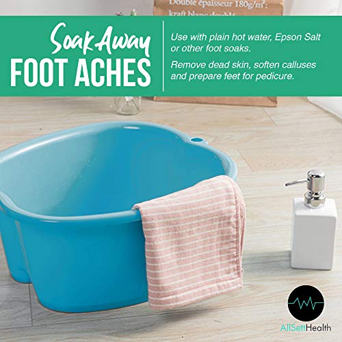 Foot Soaking Bath Basin ? Large Size for Soaking Feet | Pedicure and Massager Tub for at Home Spa Treatment | Callus, Fungus, Dead Skin Remover, Blue