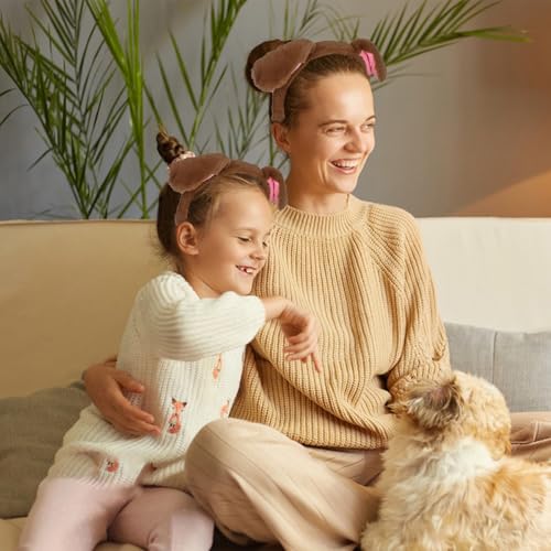 Brown Dog Ears Headband Puppy Ears Plush Animal Ears Headband Adult Halloween Costumes Woman Christmas Festival Theme Party Cosplay Costume Head Bands