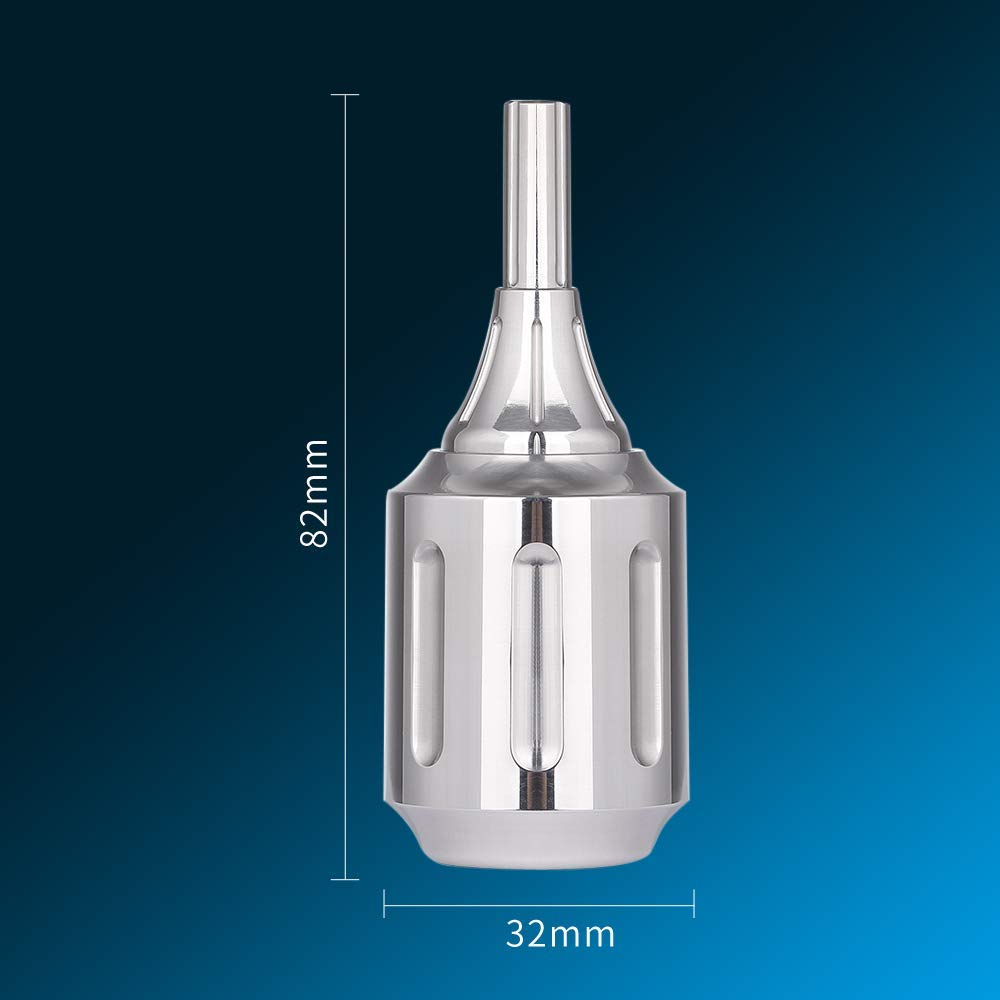 CNC 316L Stainless Steel Tattoo Cartridge Grips - Heavy Adjustable 32mm for Rotary & Coil Machines