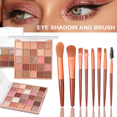 Makeup Gift Set, 25 Color Eyeshadow Palette, Concealer, Foundation, Mascara, Brushes