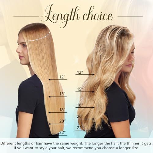 Newfeeling Clip in Hair Extensions Platinum Blonde Hair for women 75g Real Human Hair 15 Inch #60 Soft and Smooth Real Human HairExtensions Clip ins