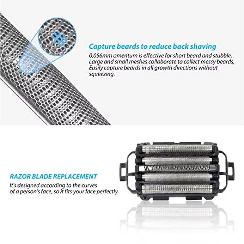 ES-LV95-S, ES-LV65-S,ES-LV81-K,ES-LV61-A Shaver Outer Foil Replacement for Panasonic Shaver Repl Outer Foil WES9173P, w/ ARC5 5-Blade, ES-LV97K