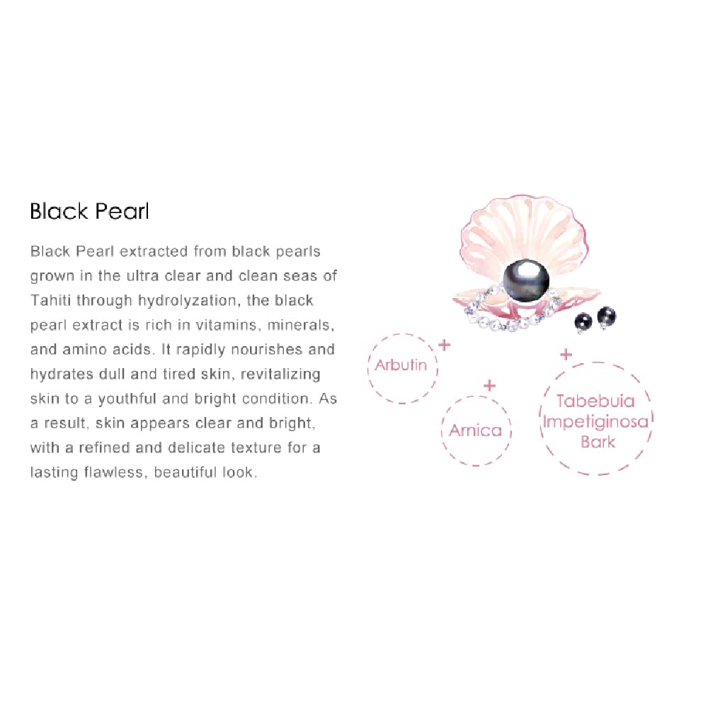 Black Pearl Brightening Facial Mask - Intense Hydration & Revitalization | 8 Combo Pack