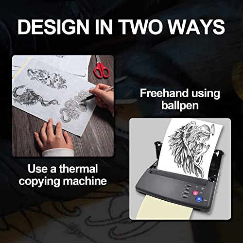 Tattoo Practice Skins with Transfer Paper - Autdor 40Pcs Fake Skin and Tracing Paper Kit Includes 30Pcs Tattoo Paper and 10Pcs Double Sided Practice Skin